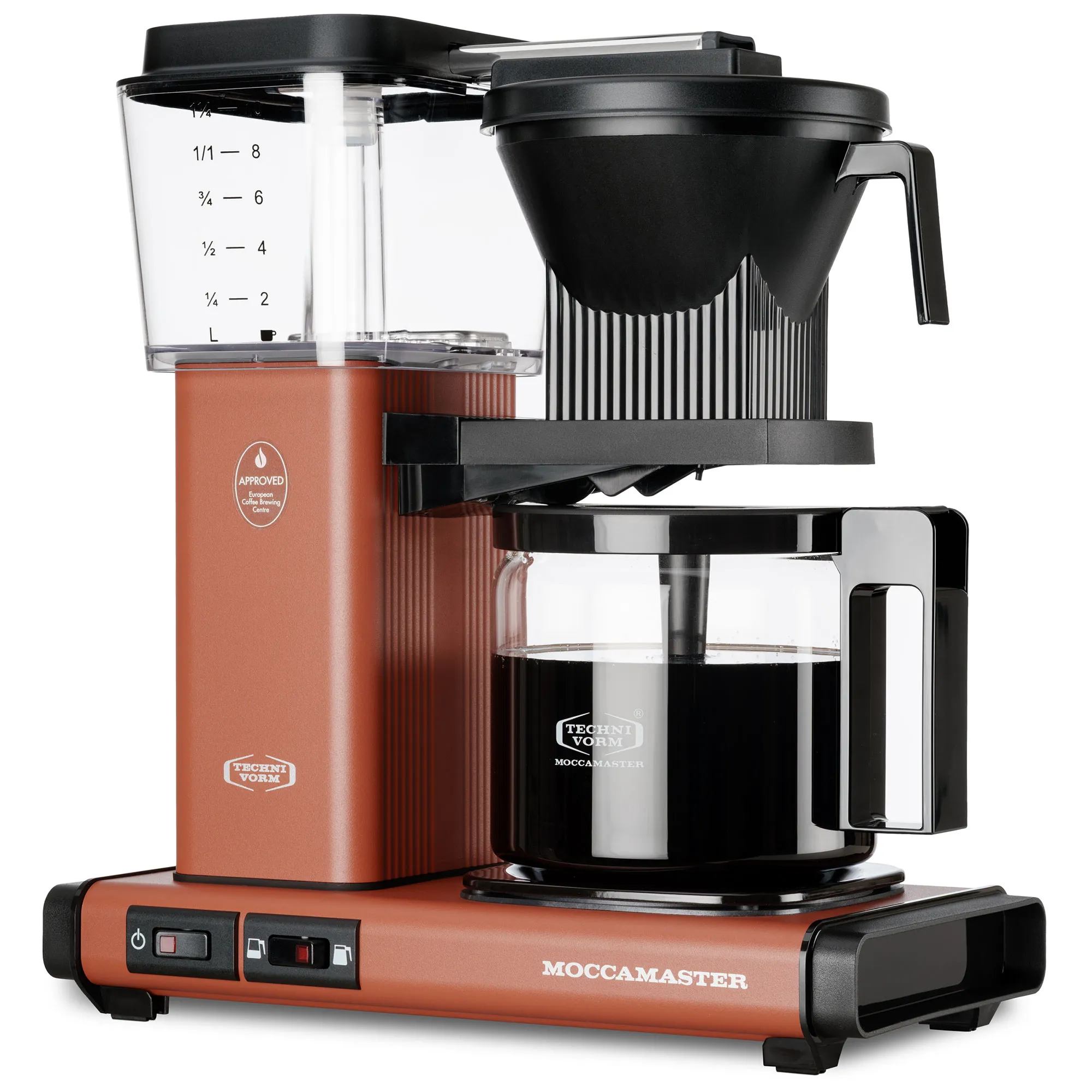 Optio kaffemaskine 1,25 liter, terracotta, produktbillede 2 af 5, Kaffemaskiner hos HomeNordic