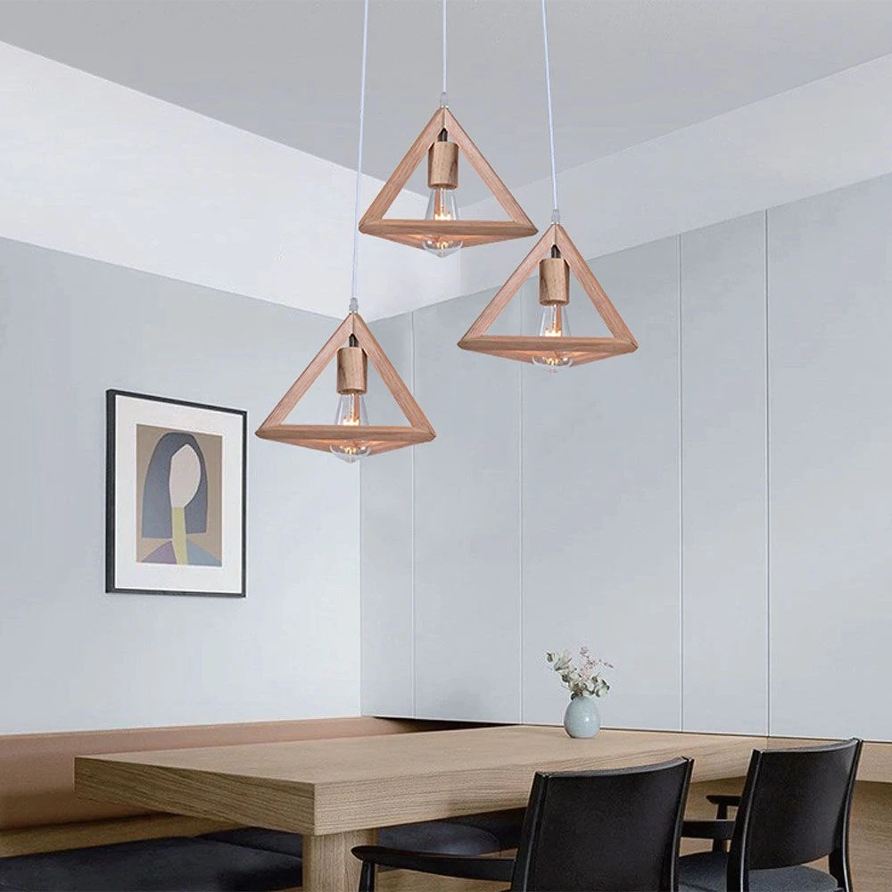 3xE27 Designer pendelophæng i træ, Pendler hos HomeNordic