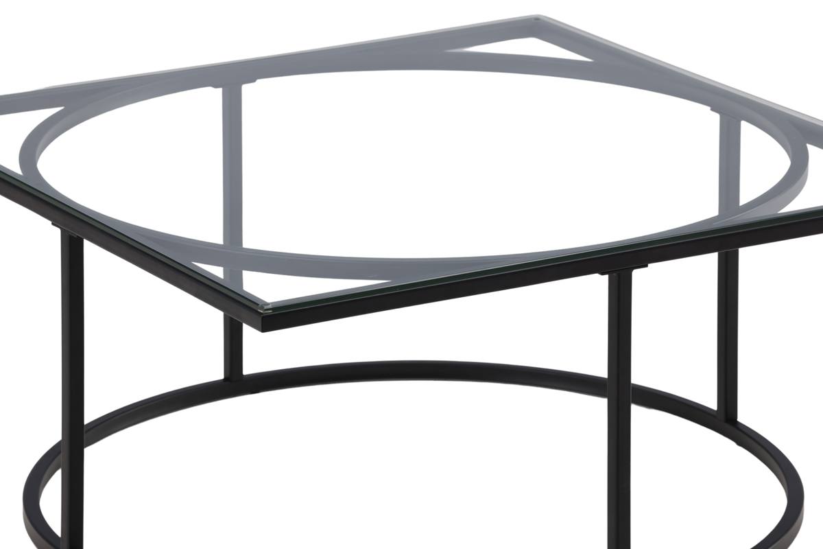 Plexus - Sofabord i glas og metal, 90 x 90 cm, produktbillede 7 af 7, Moderne designs hos HomeNordic