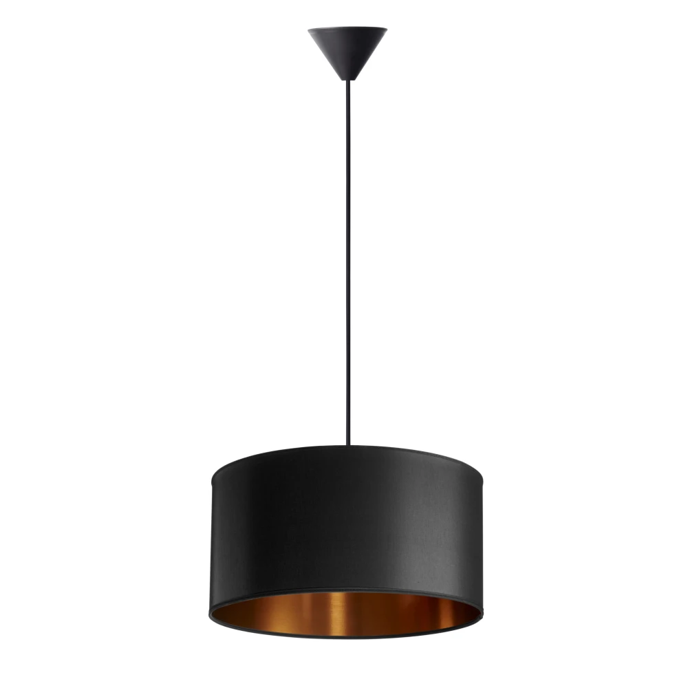 Isabella Castillo Ø40 Pendel Lampe E27 i Sort/Kobber, Pendler hos HomeNordic