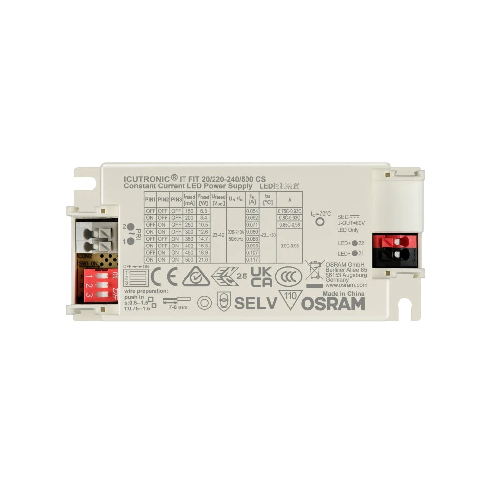 OSRAM 21W / 150-500mA 1-10V dæmpbar driver til LED panel, LED-paneler hos HomeNordic