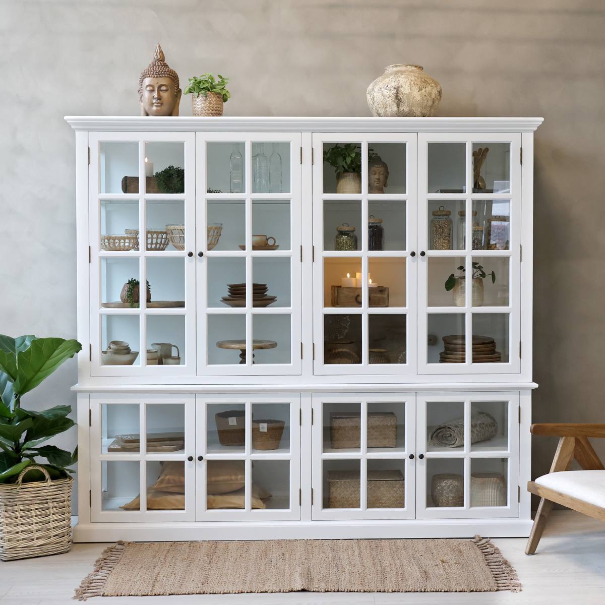 CHIC ANTIQUE MARSEILLE VITRINESKAB M/8 LÅGER HVID, produktbillede 6 af 15, Vitrineskabe hos HomeNordic