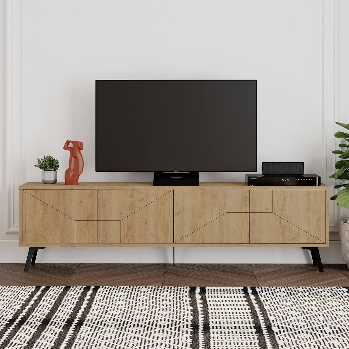 NORDVÄRK Dune TV-bord, m. 4 låger, produktbillede 3 af 6, TV-borde hos HomeNordic
