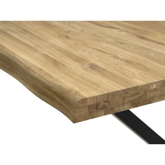 Atlantic spisebord med bølget kant 60 mm, m. udtræk, produktbillede 3 af 6, Spiseborde hos HomeNordic