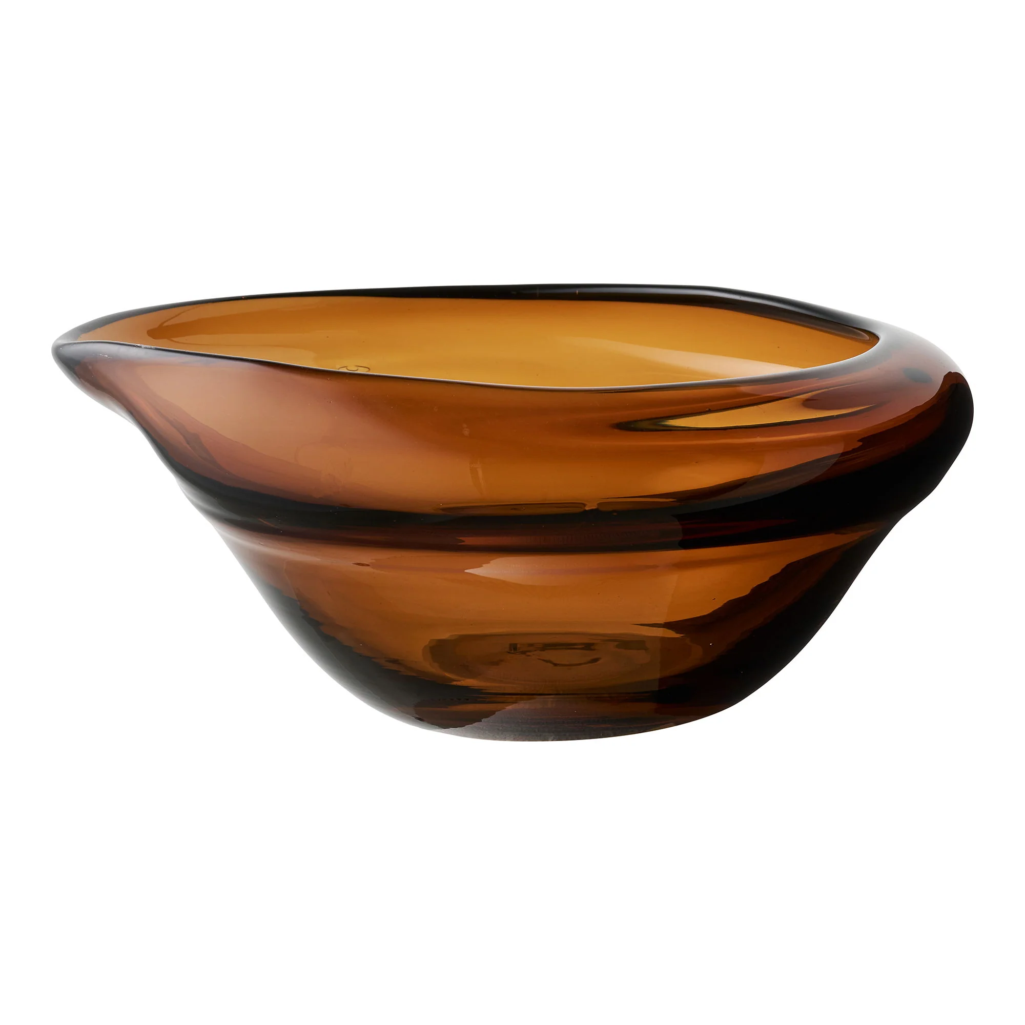 Skål - Skål, Mundblæst Glas, Smoked Brun 29X26X11 Cm, Servering hos HomeNordic