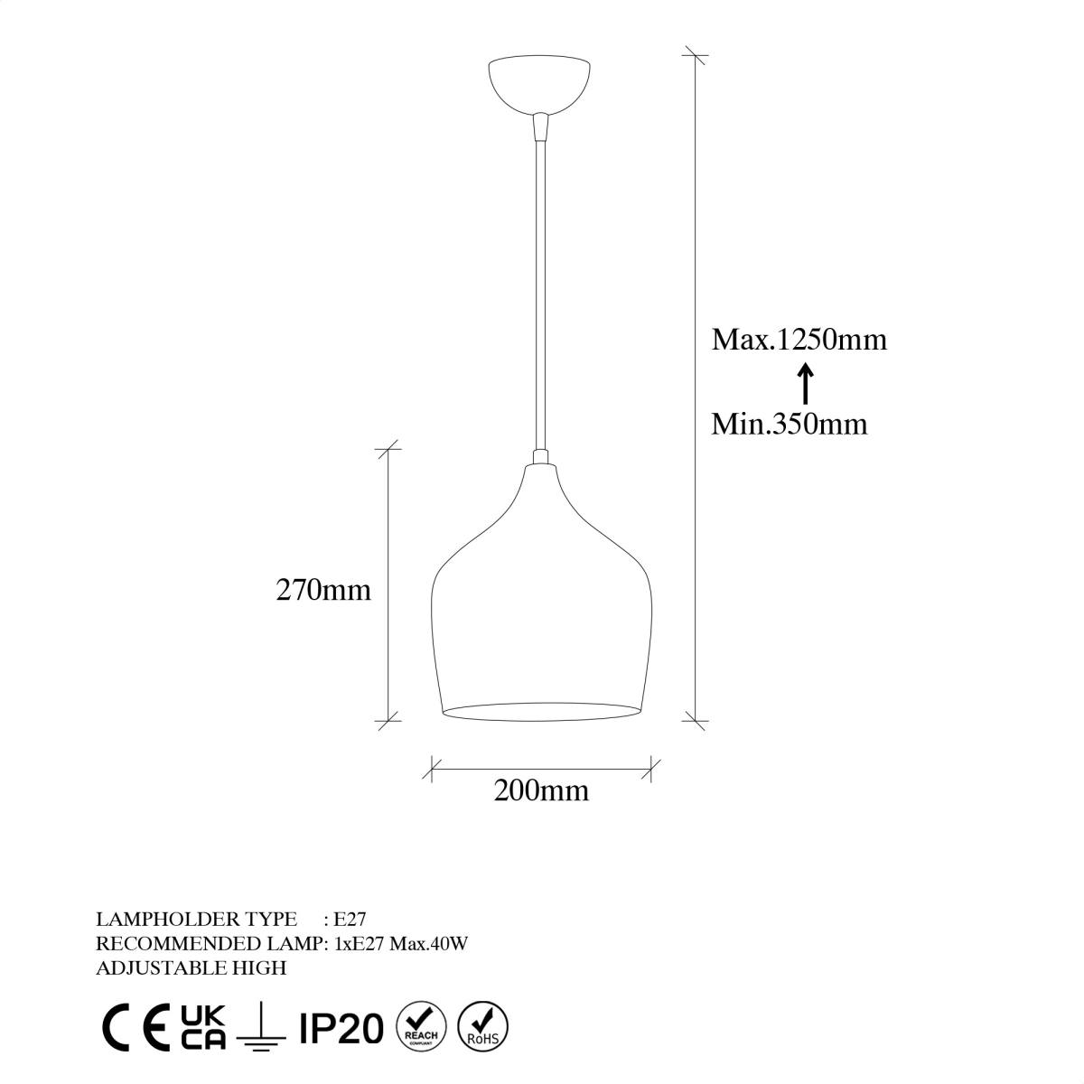 LUMI Libourne loftlampe, produktbillede 2 af 6, Loftlamper hos HomeNordic
