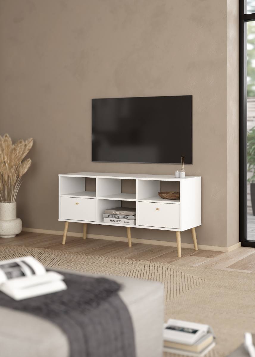 TVILUM Bodo TV-bord, m. 4 rum og 2 skuffer, produktbillede 8 af 9, TV-borde hos HomeNordic