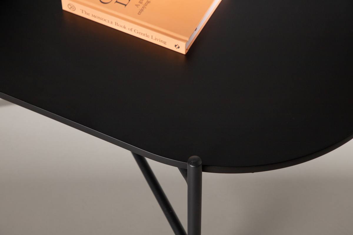 Pebber - Sofabord i sort metal og malet MDF plade, produktbillede 4 af 9, Moderne designs hos HomeNordic