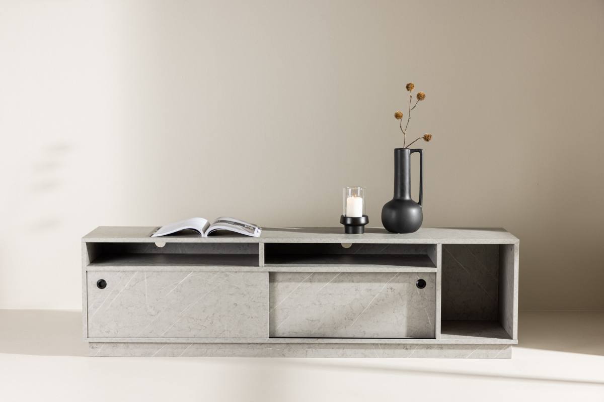 VENTURE DESIGN Girona TV-bænk, m. 2 skydelåger, produktbillede 16 af 16, TV-borde hos HomeNordic