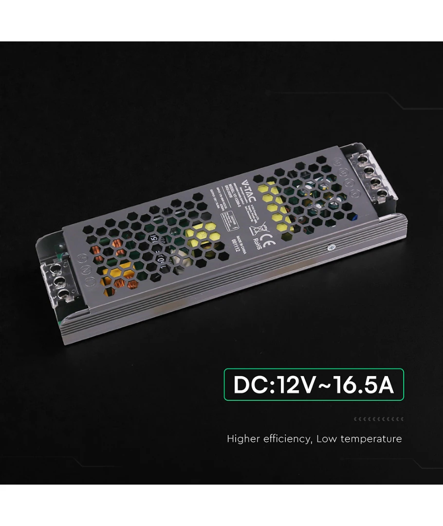 200W / 12V DC strømforsyning til LED strips, produktbillede 7 af 10, Strømforsyninger hos HomeNordic