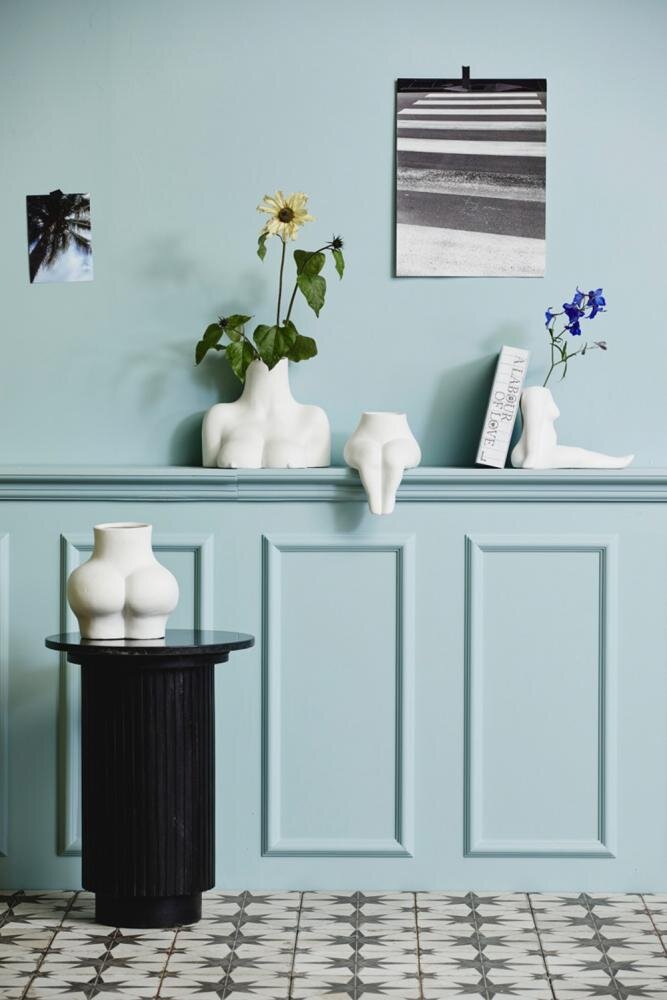 NORDAL ERIE RUNDT SIDEBORD TRÆ/MARMOR SORT, produktbillede 5 af 5, Sideborde hos HomeNordic