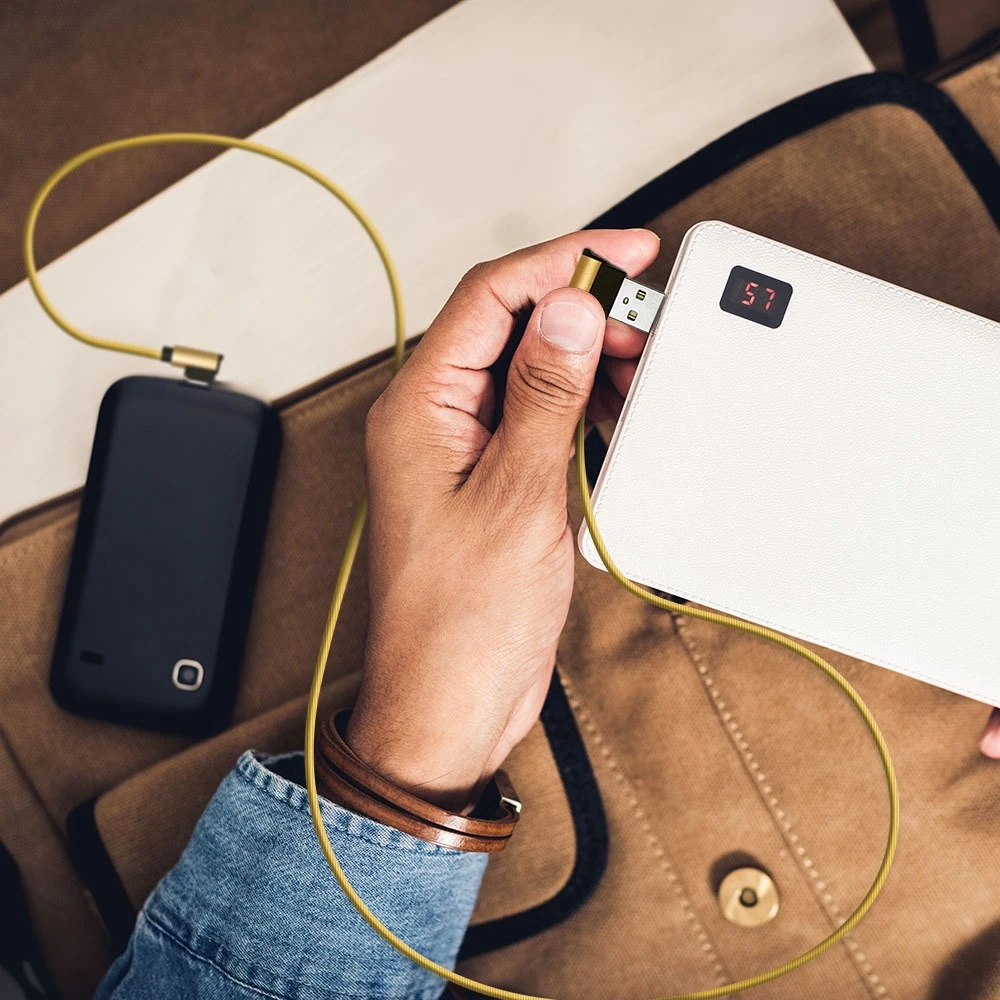 1m Micro USB kabel L-Type, Guld, Andre varer hos HomeNordic