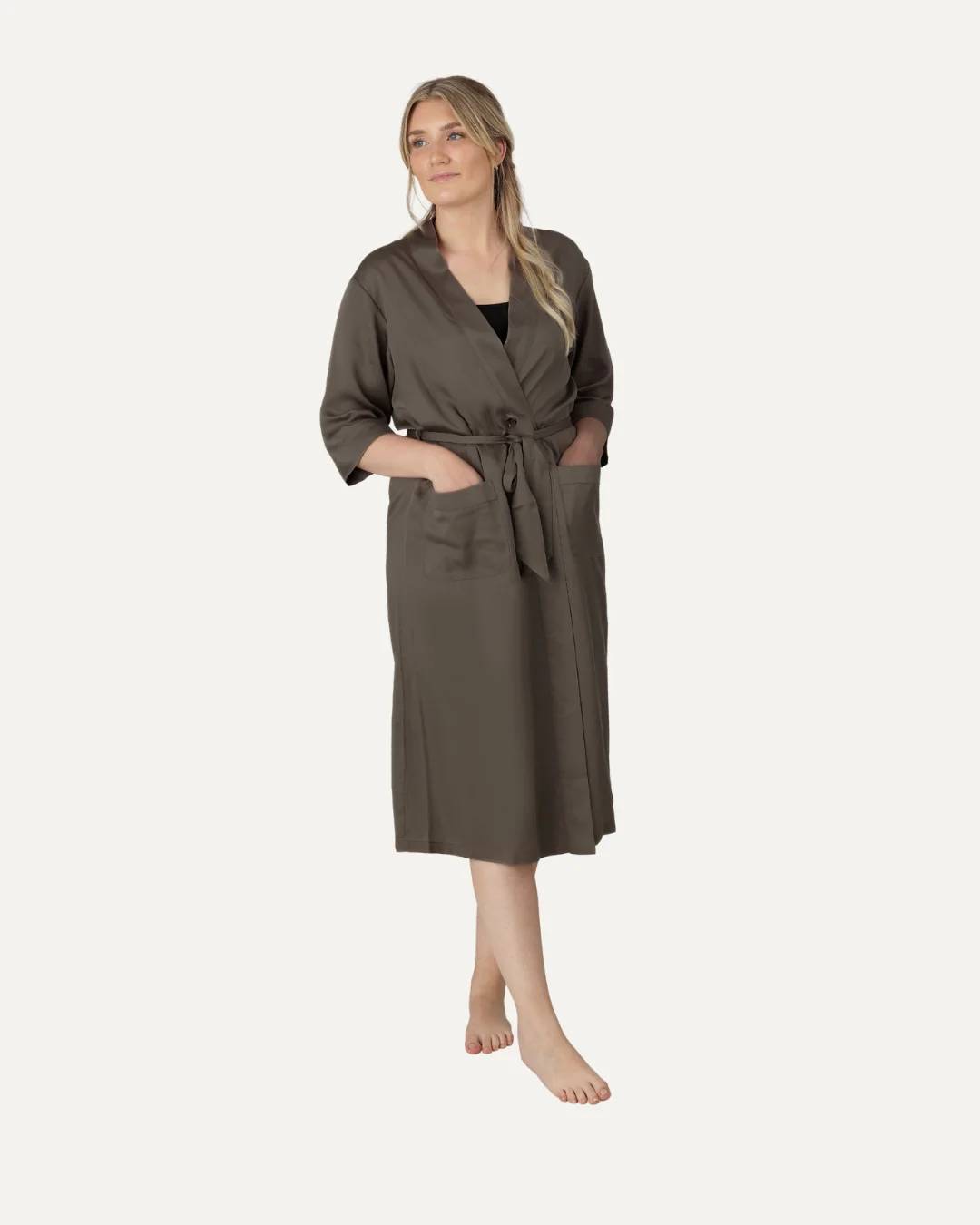 Bambus kimono | Lang damemodel | Taupe | XL, Badekåber hos HomeNordic