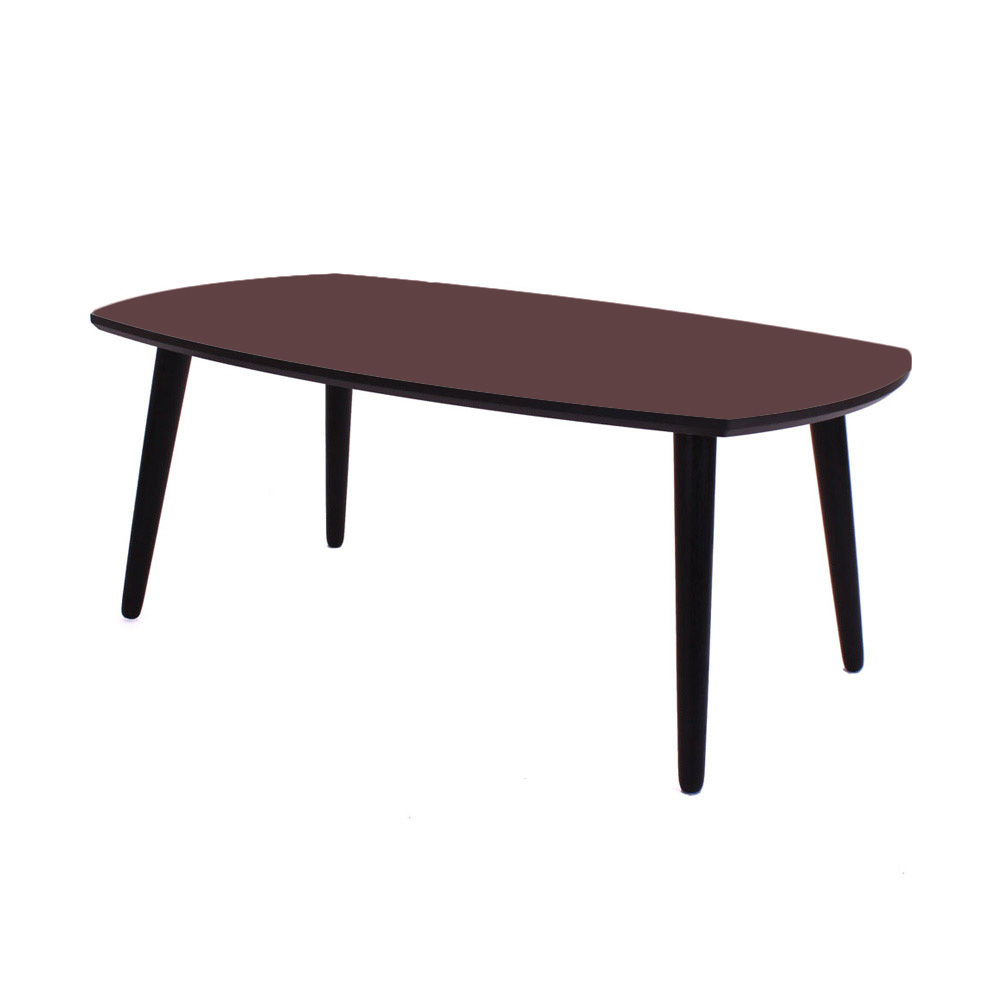 Linoleum sofabord, Burgundy 100x60 cm, Sofaborde hos HomeNordic