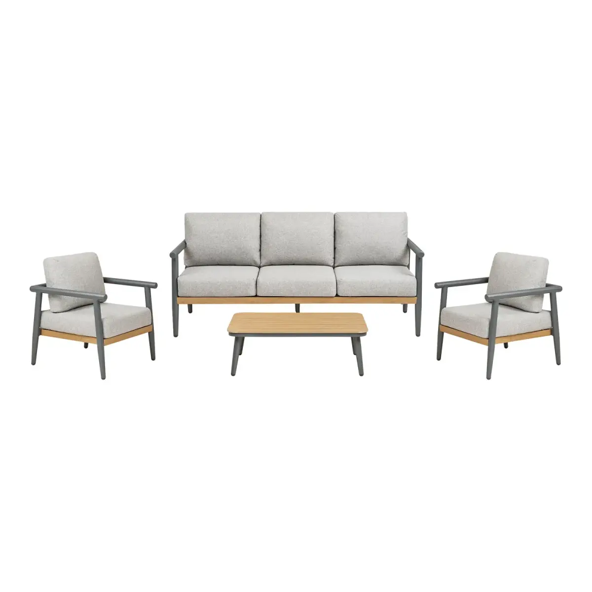 Comillas Loungesæt - Loungesæt, Aluminium, Antracitgrå, Inkl. Hynder – billede 2