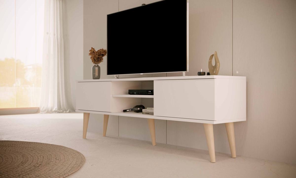 KOCOT RTV Toronto TV-bord, m. 2 låger og 1 hylde, produktbillede 6 af 7, TV-borde hos HomeNordic