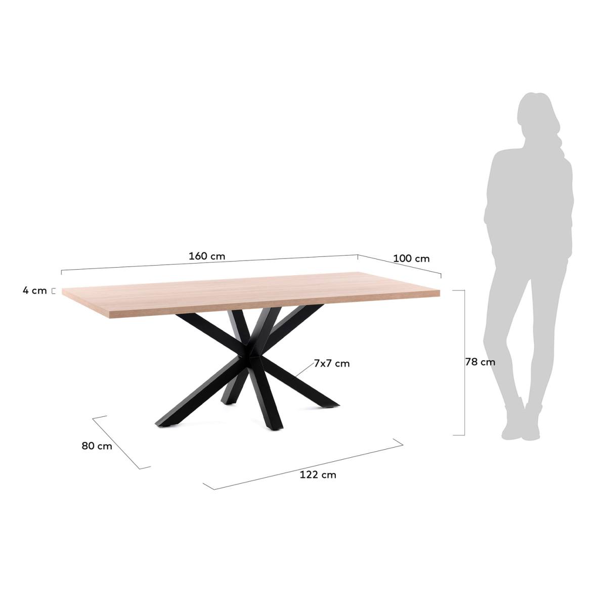 KAVE HOME rektangulær Arya spisebord, produktbillede 2 af 6, Spiseborde hos HomeNordic