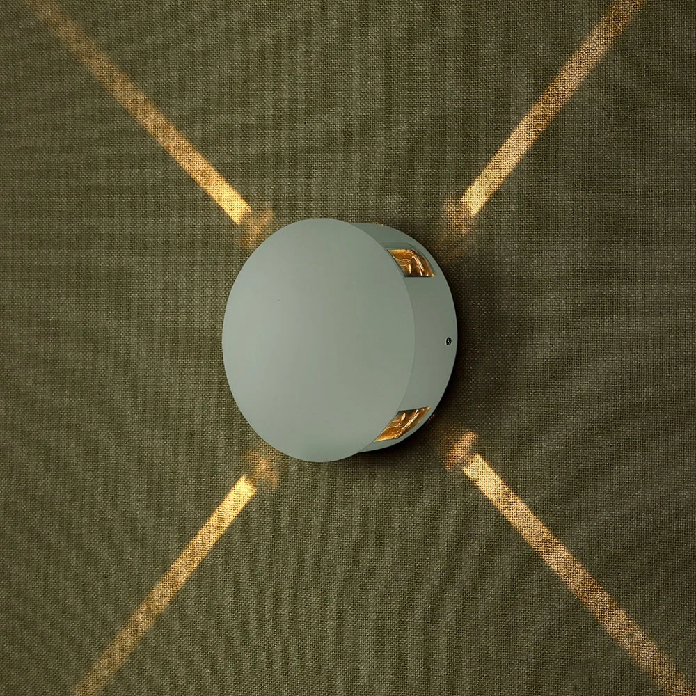 4W Rund LED væglampe, hvid, Væglamper hos HomeNordic