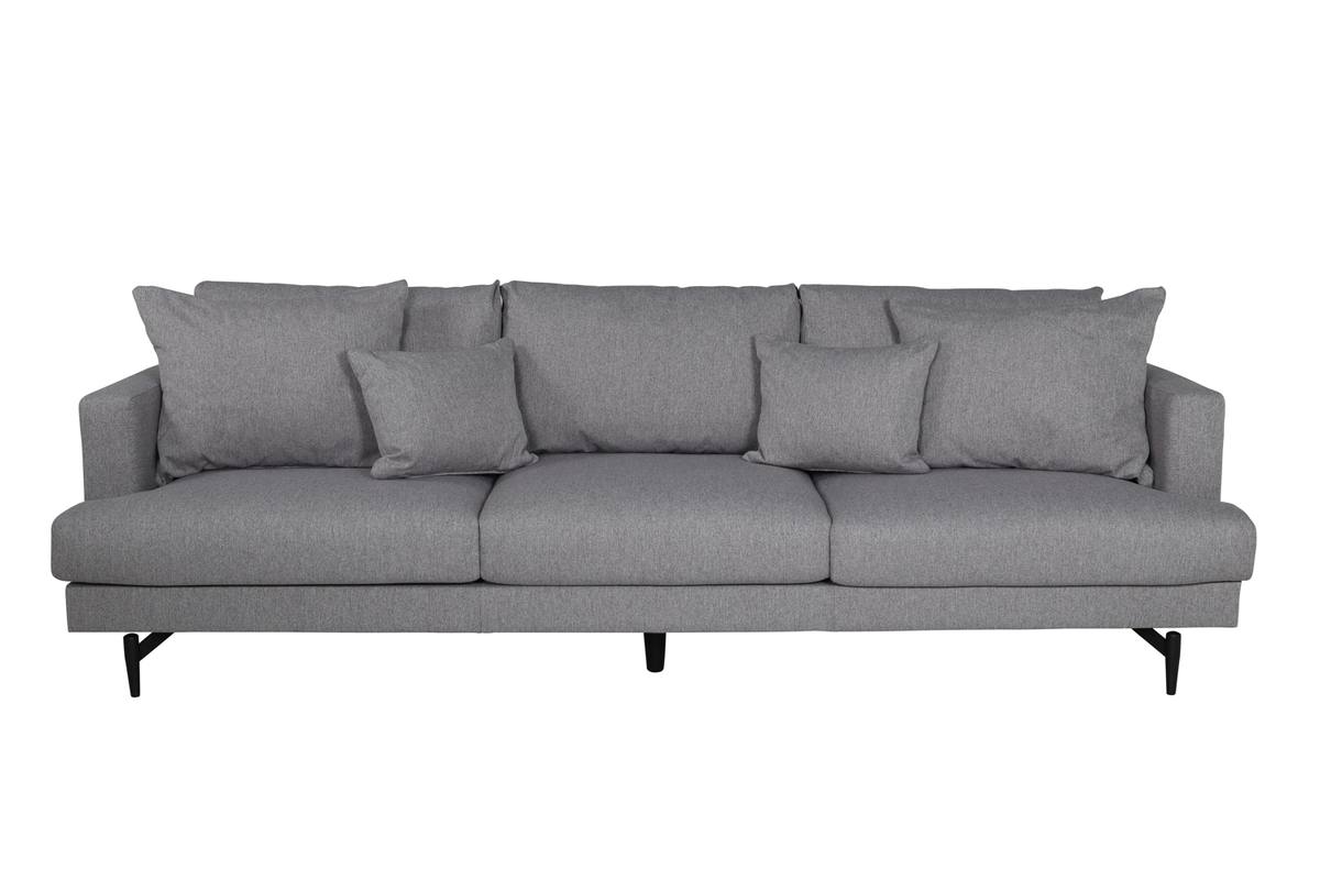Warden - Sofa 3-personers i lysegrå polyester stof, produktbillede 9 af 14, Sofaer hos HomeNordic