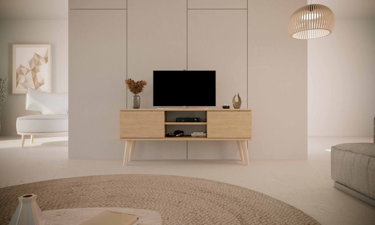 KOCOT RTV Toronto TV-bord, m. 2 låger og 1 hylde, produktbillede 5 af 6, TV-borde hos HomeNordic