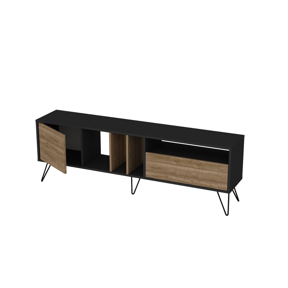 NORDVÄRK Mistico TV-bord, m. 2 låger og 4 rum, produktbillede 3 af 6, TV-borde hos HomeNordic