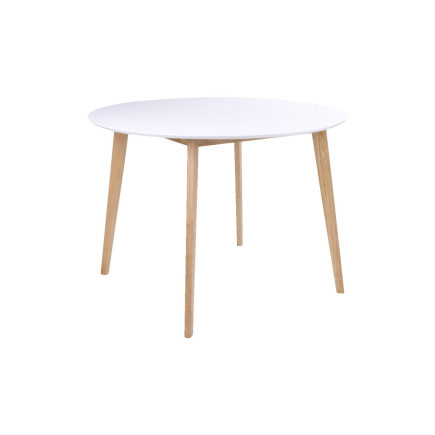 Spisebord i hvid og natur Ø105,h75 cm, Spiseborde hos HomeNordic