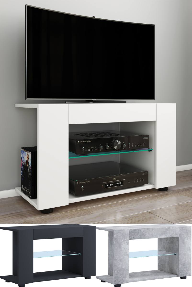 VCM NORDIC Plexalo L TV-bord, m. 1 glashylde, produktbillede 5 af 5, TV-borde hos HomeNordic