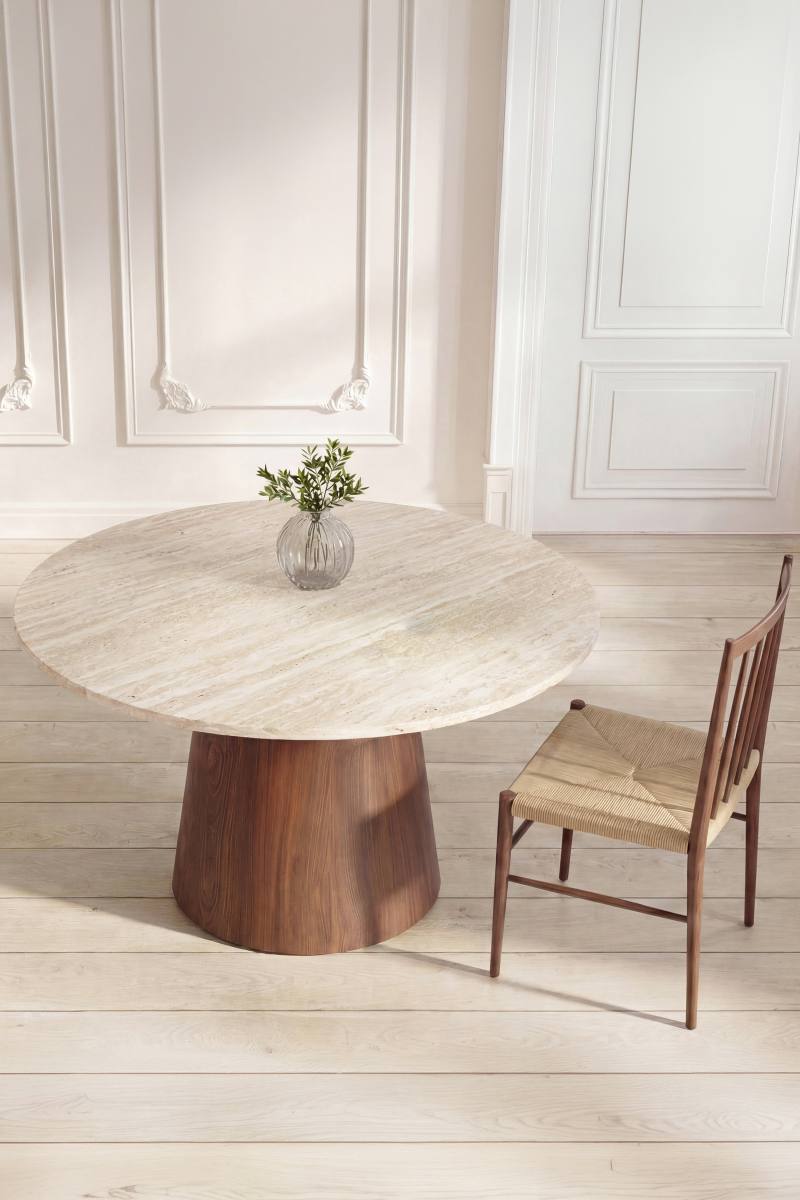 VENTURE HOME Lanzo spisebord, rund, produktbillede 3 af 5, Spiseborde hos HomeNordic