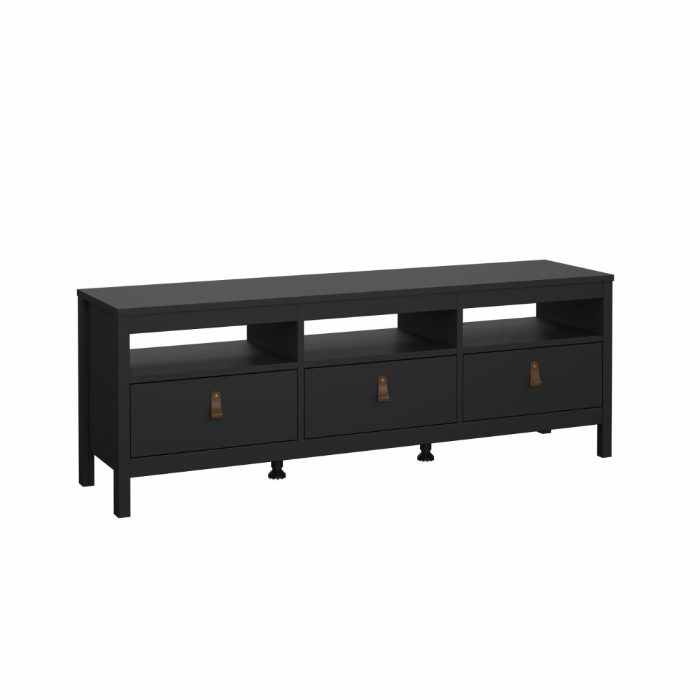 Lund TV-bord 150 cm bred fås i flere farver Mat sort, TV-borde hos HomeNordic