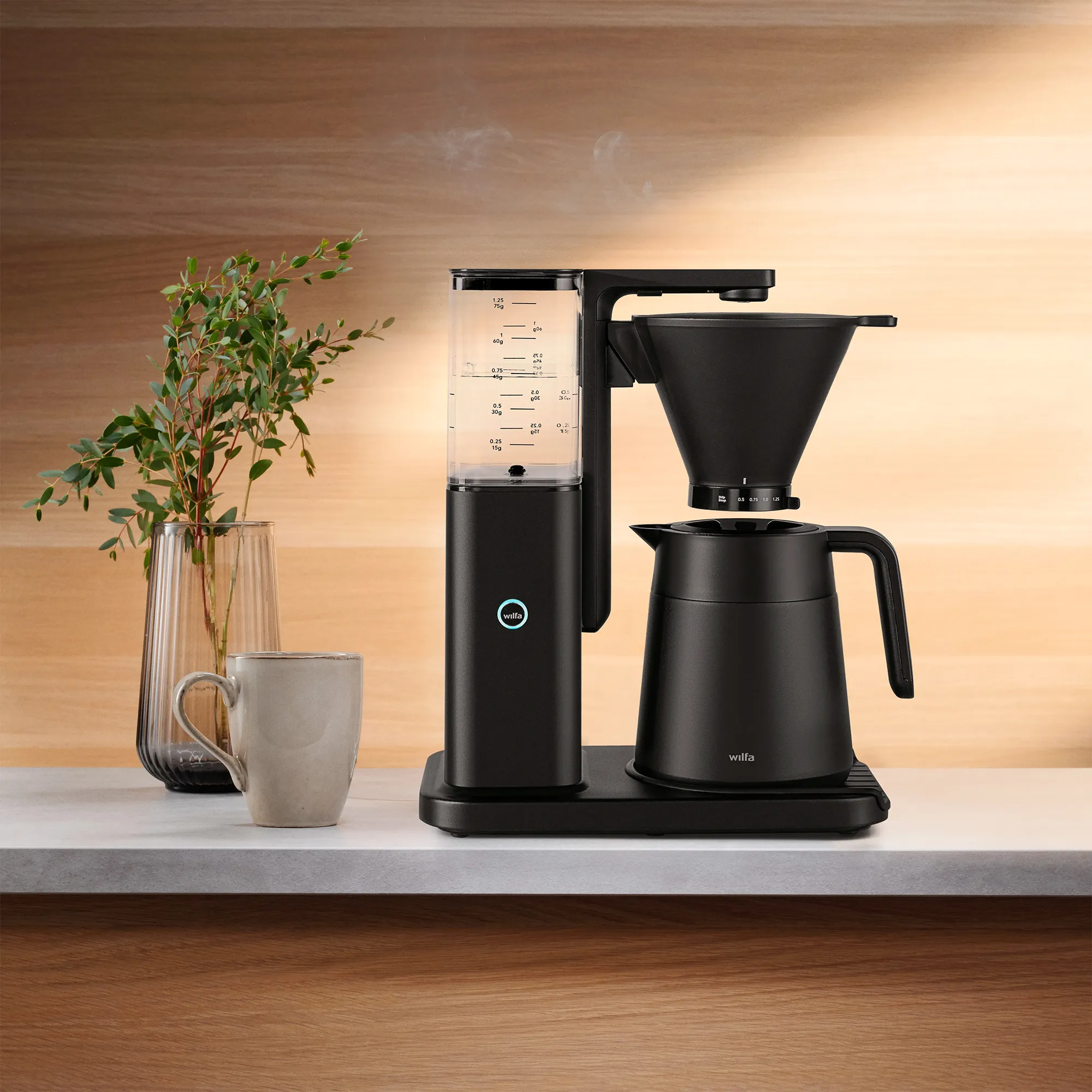 Zense Alux Thermo kaffemaskine, sort aluminium, produktbillede 6 af 6, Kaffemaskiner hos HomeNordic