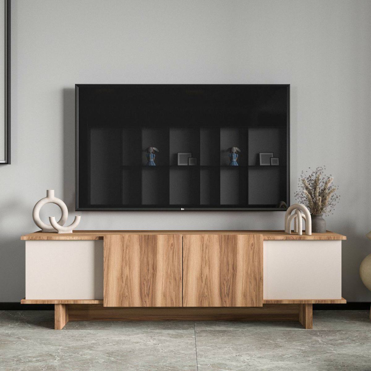 FUNZI LIVING Diana TV-bord, m. 4 låger og hylde, produktbillede 4 af 6, TV-borde hos HomeNordic