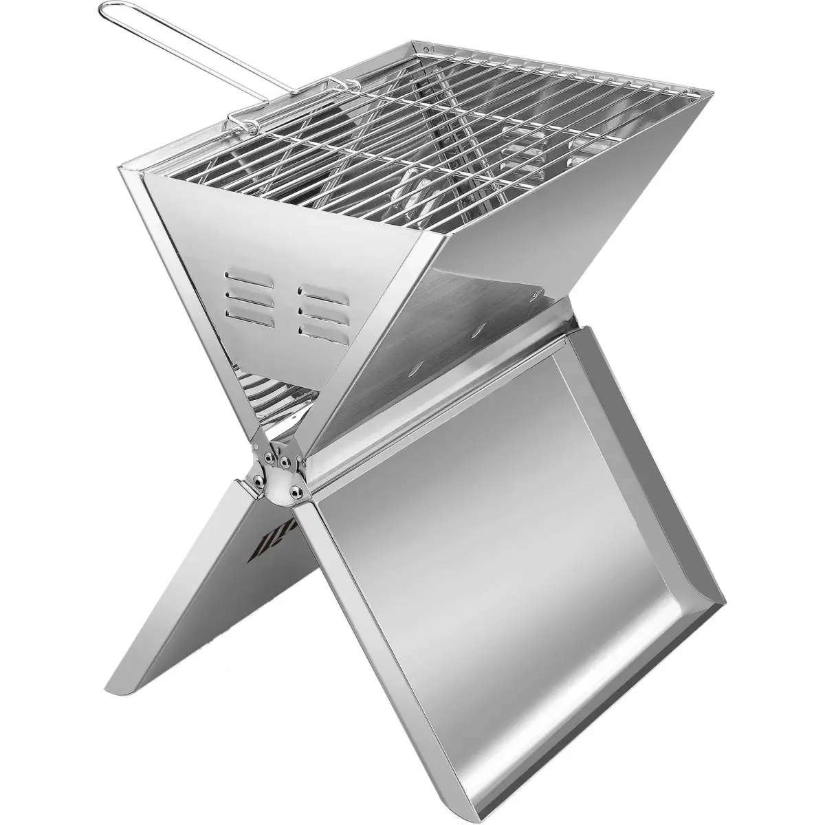 Sammenklappelig grill 36 x 26 cm, rustfrit stål, produktbillede 3 af 4, Kulgrill hos HomeNordic