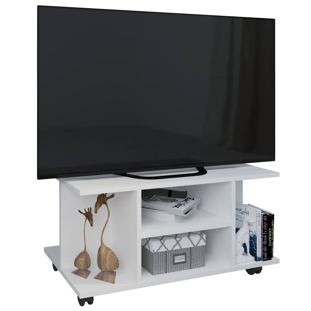 VCM NORDIC Findalo TV-bord, m. 4 rum og hjul, produktbillede 3 af 5, TV-borde hos HomeNordic
