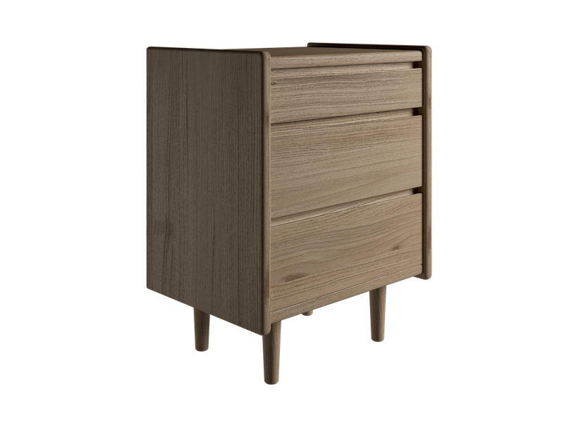 Krone kommode 50cm bred med 3 skuffer i olieret egefiner, Kommoder hos HomeNordic