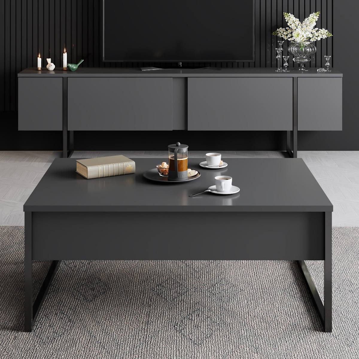 NORDVÄRK Luxe TV-bord, m. låger, produktbillede 4 af 7, TV-borde hos HomeNordic