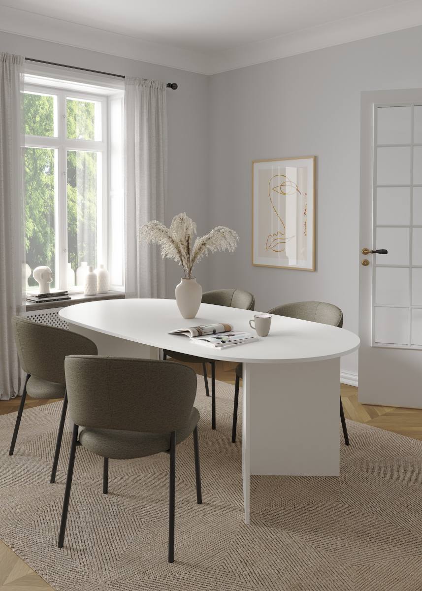 TVILUM Family Spisebord 100x200 cm, hvid, produktbillede 4 af 5, Spiseborde hos HomeNordic