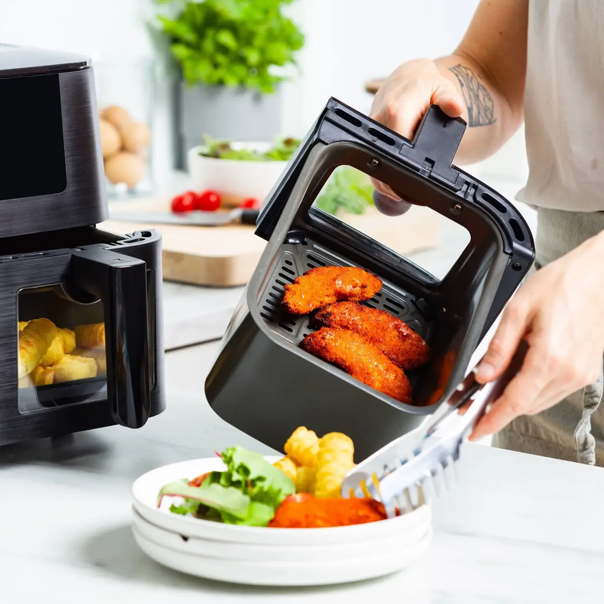Bistro airfryer 8 liter, 2 kurve, produktbillede 9 af 10, Airfryers hos HomeNordic
