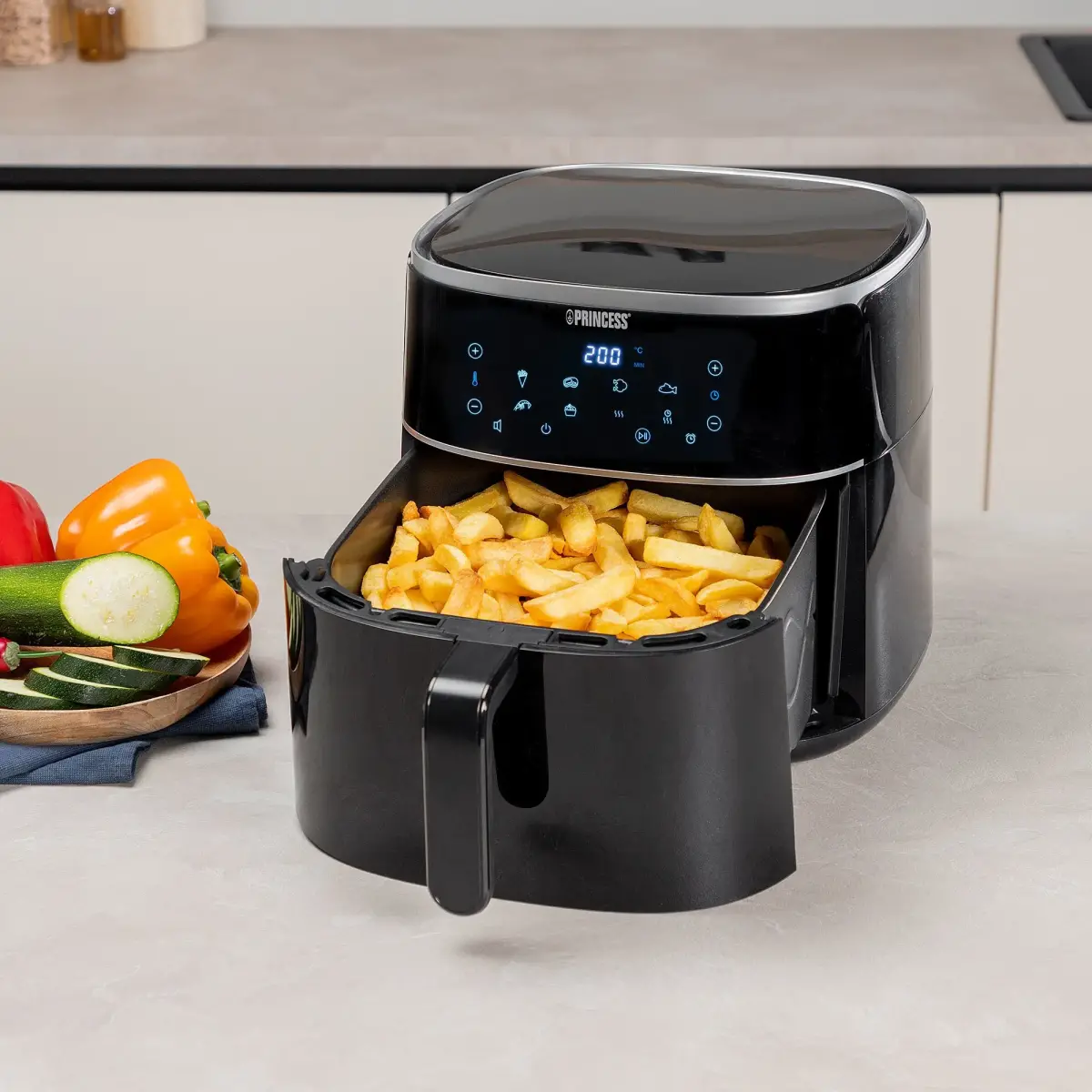 Digital varmluftsfrituregryde 8 liter, sort, produktbillede 12 af 13, Airfryers hos HomeNordic