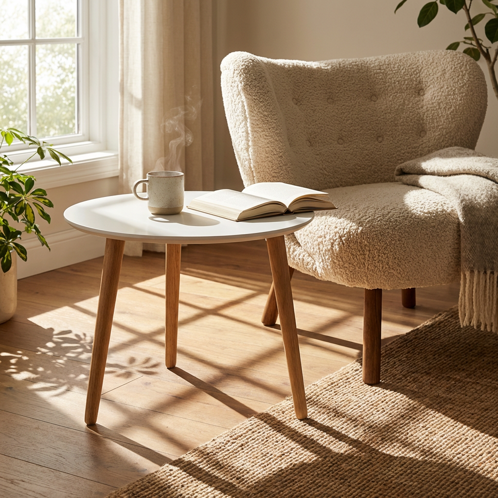 CT 10 - Sofabord i massiv eg med dråbeform og størrelse 89 x 66 cm, produktbillede 11 af 24, Nordisk design hos HomeNordic