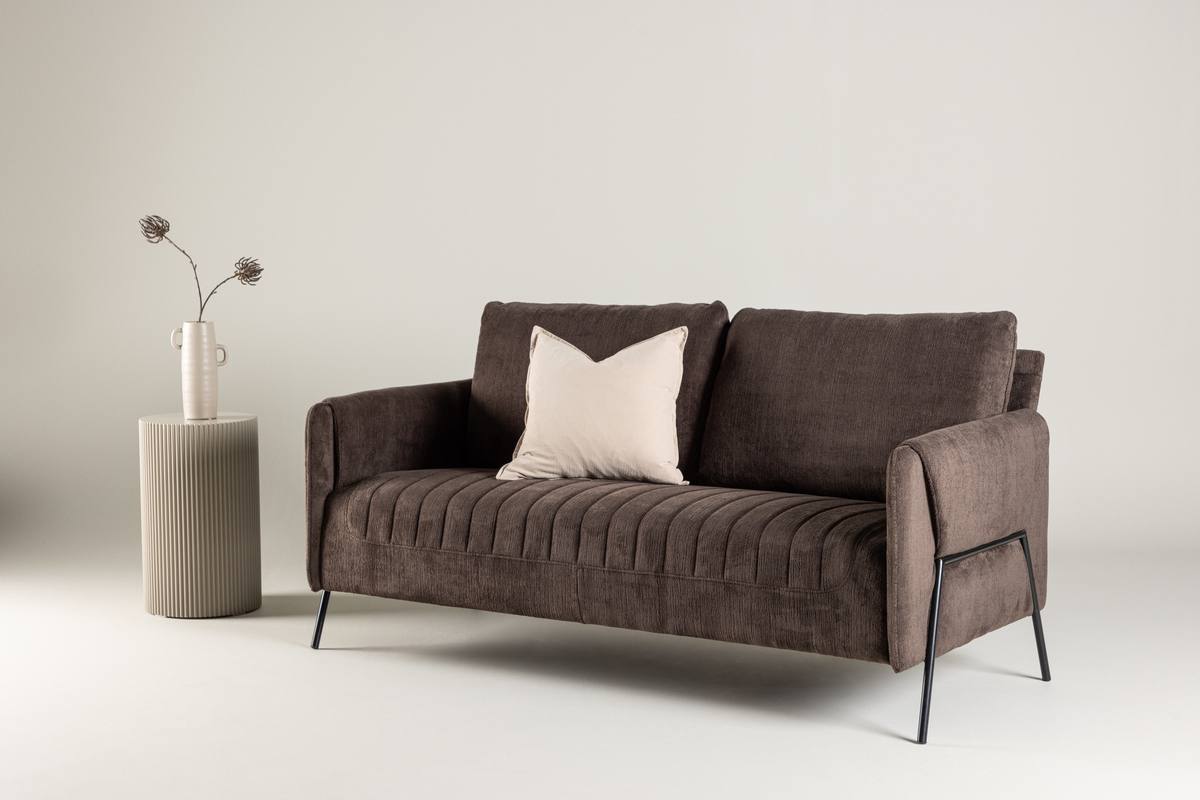 Oban - 2 personers sofa i brunt stof – billede 3