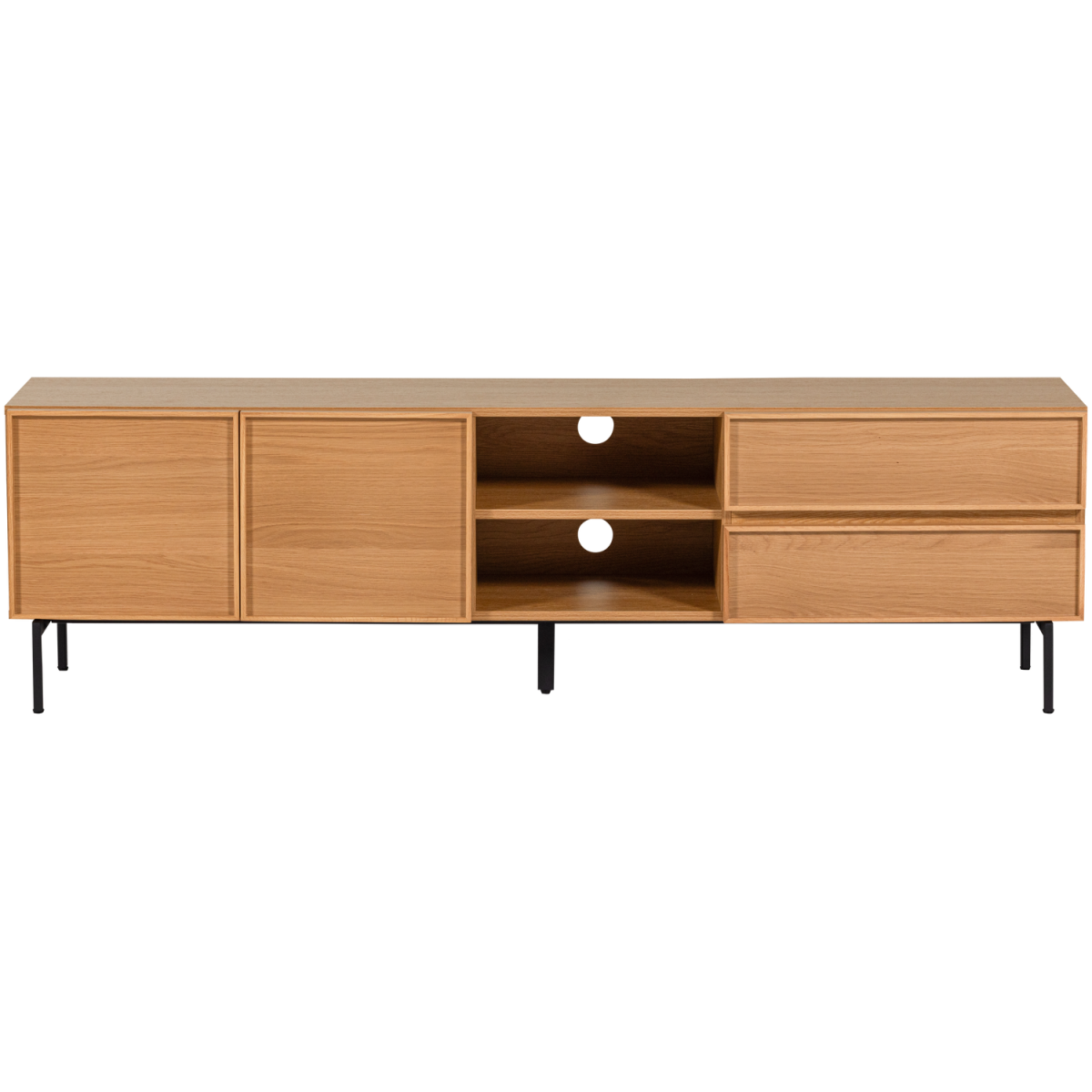 WOOOD Tours TV-bord, m. 2 låger, 1 hylde og 2 skuffer, produktbillede 2 af 8, TV-borde hos HomeNordic
