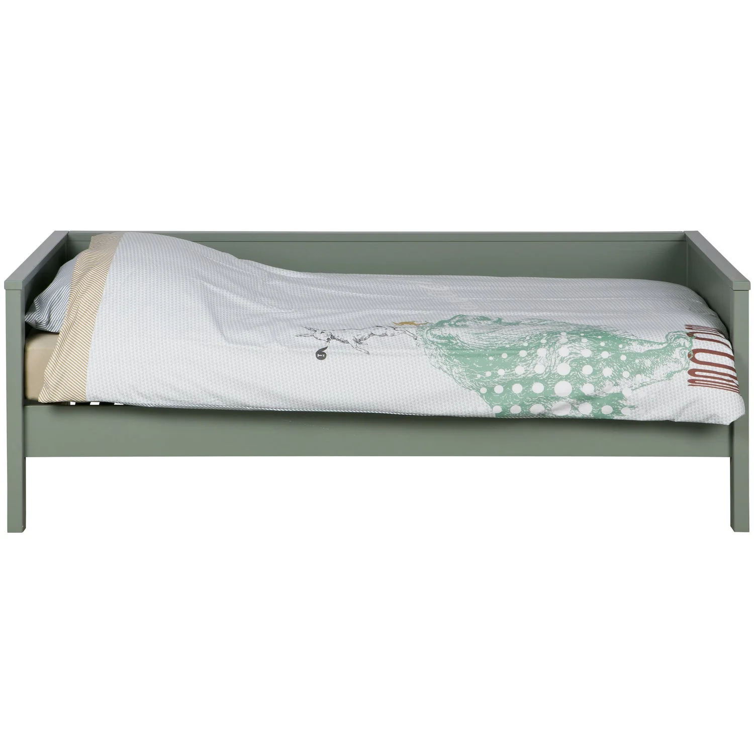 WOOOD - Nikki Sofaseng Fyrretræ Jade Green FSC 73x208x100 cm, Senge hos HomeNordic