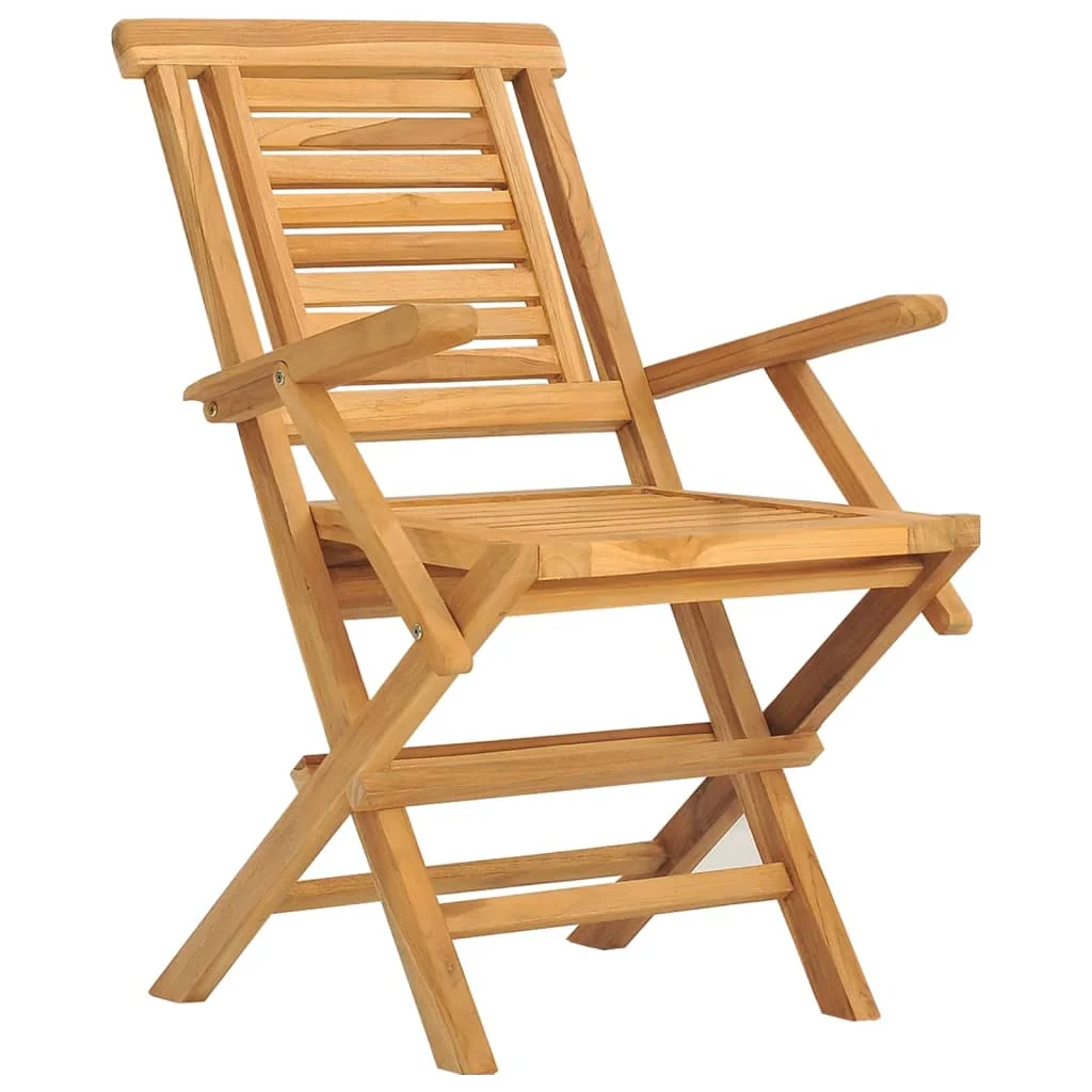 Havestole 56x63x90 Cm Foldbare Massivt Teaktræ, produktbillede 3 af 12, Havestole i teaktræ hos HomeNordic