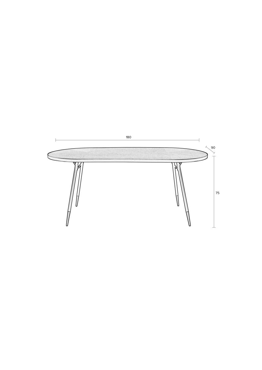 WHITE LABEL LIVING Denise spisebord, oval, produktbillede 2 af 11, Spiseborde hos HomeNordic