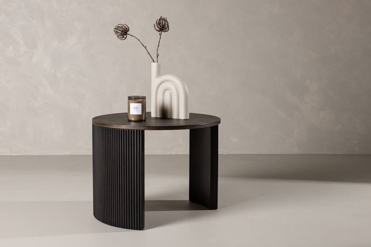 Suave - Sofabord i mocca farvet finer, diameter 60 cm., produktbillede 3 af 8, Moderne designs hos HomeNordic