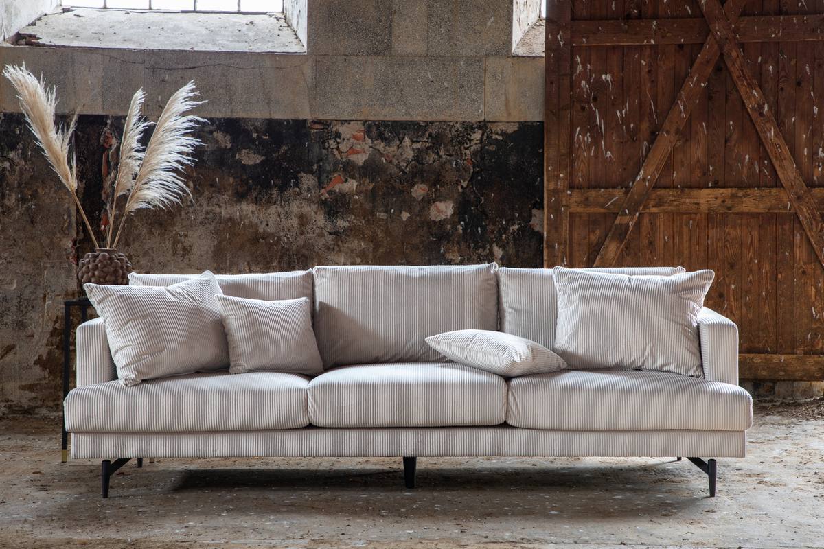 Warden - Sofa 3-personers i polyester fløjl, produktbillede 3 af 12, Sofaer hos HomeNordic