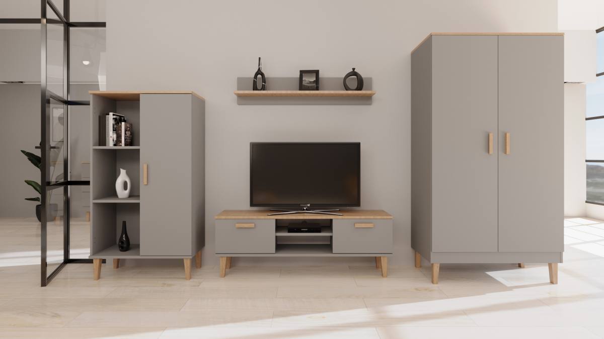 KOCOT Denver TV-bord, m. 2 låger og 1 hylde, TV-borde hos HomeNordic