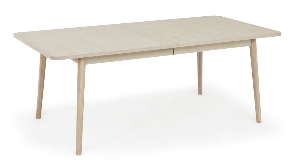 Tåsinge spisebord i hvidolieret ege finér 200(300) x 100 cm med, Spiseborde hos HomeNordic
