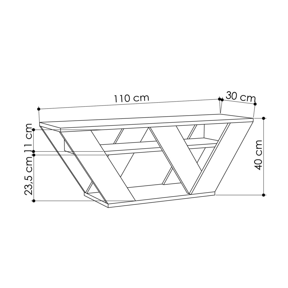 NORDVÄRK Pipralla TV-bord, m. 1 hylde, produktbillede 2 af 4, TV-borde hos HomeNordic