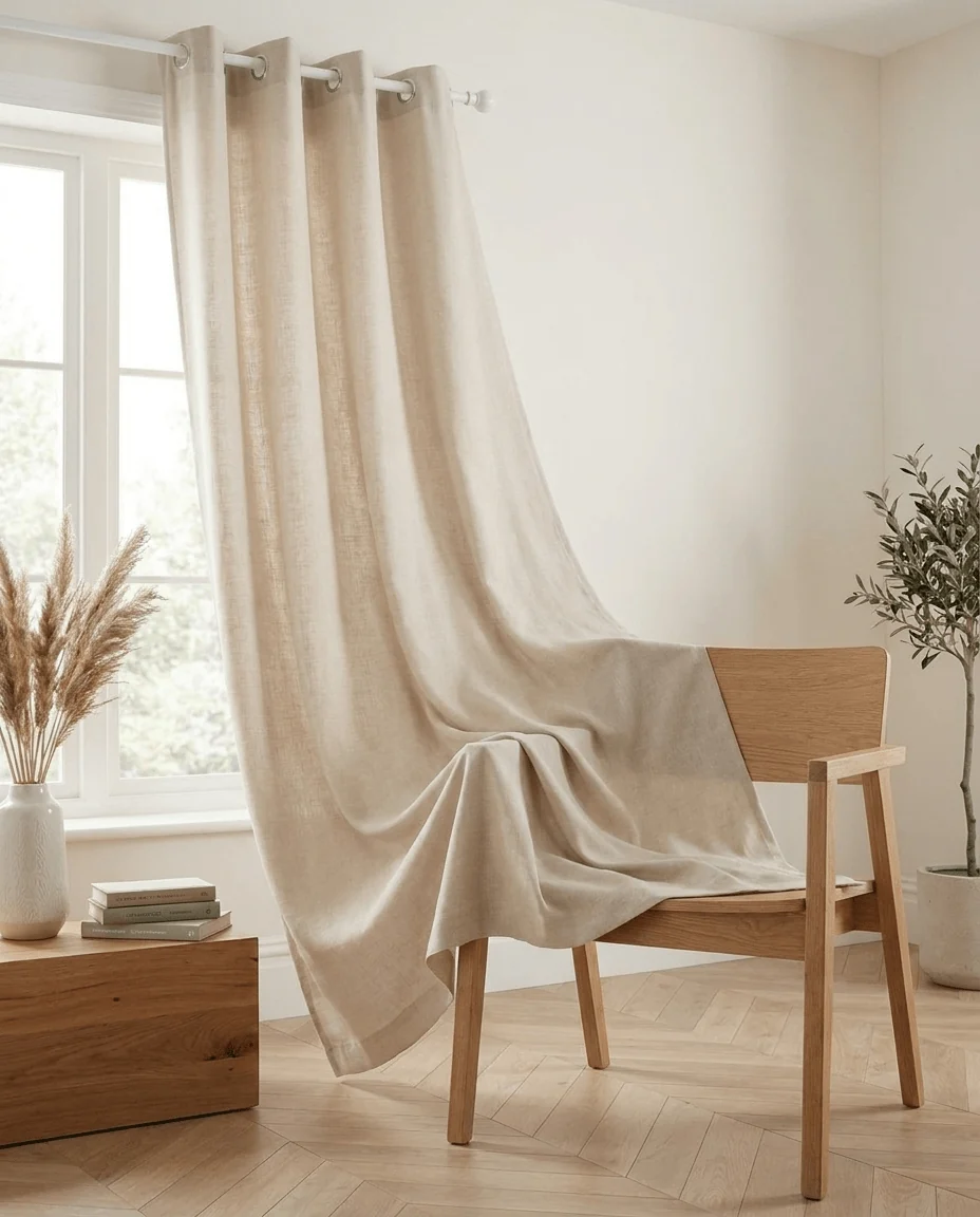 LEON – Lysdæmpende gardin, Beige, produktbillede 3 af 6, Gardiner hos HomeNordic